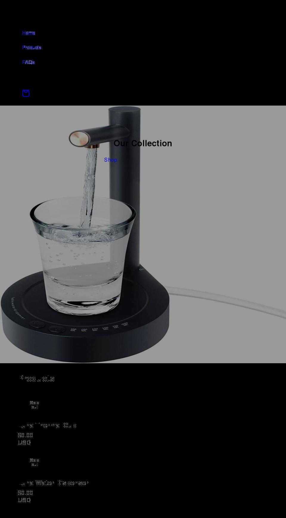 luna-water.com shopify website screenshot