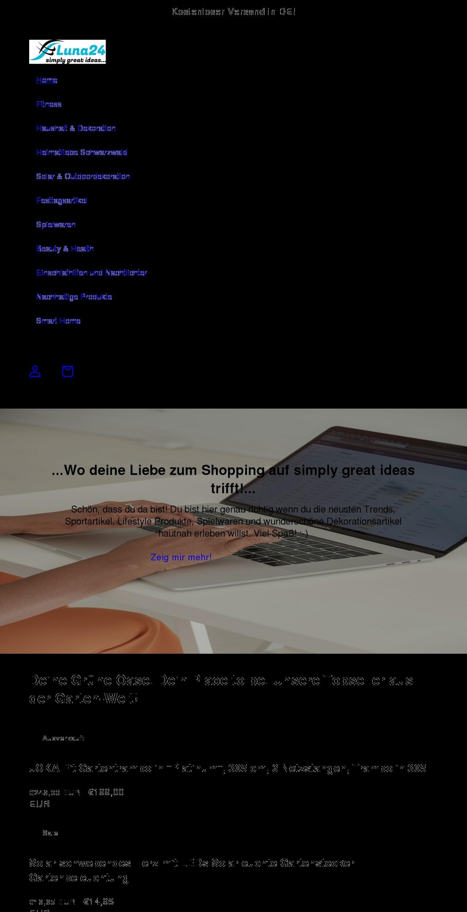 luna24.de shopify website screenshot