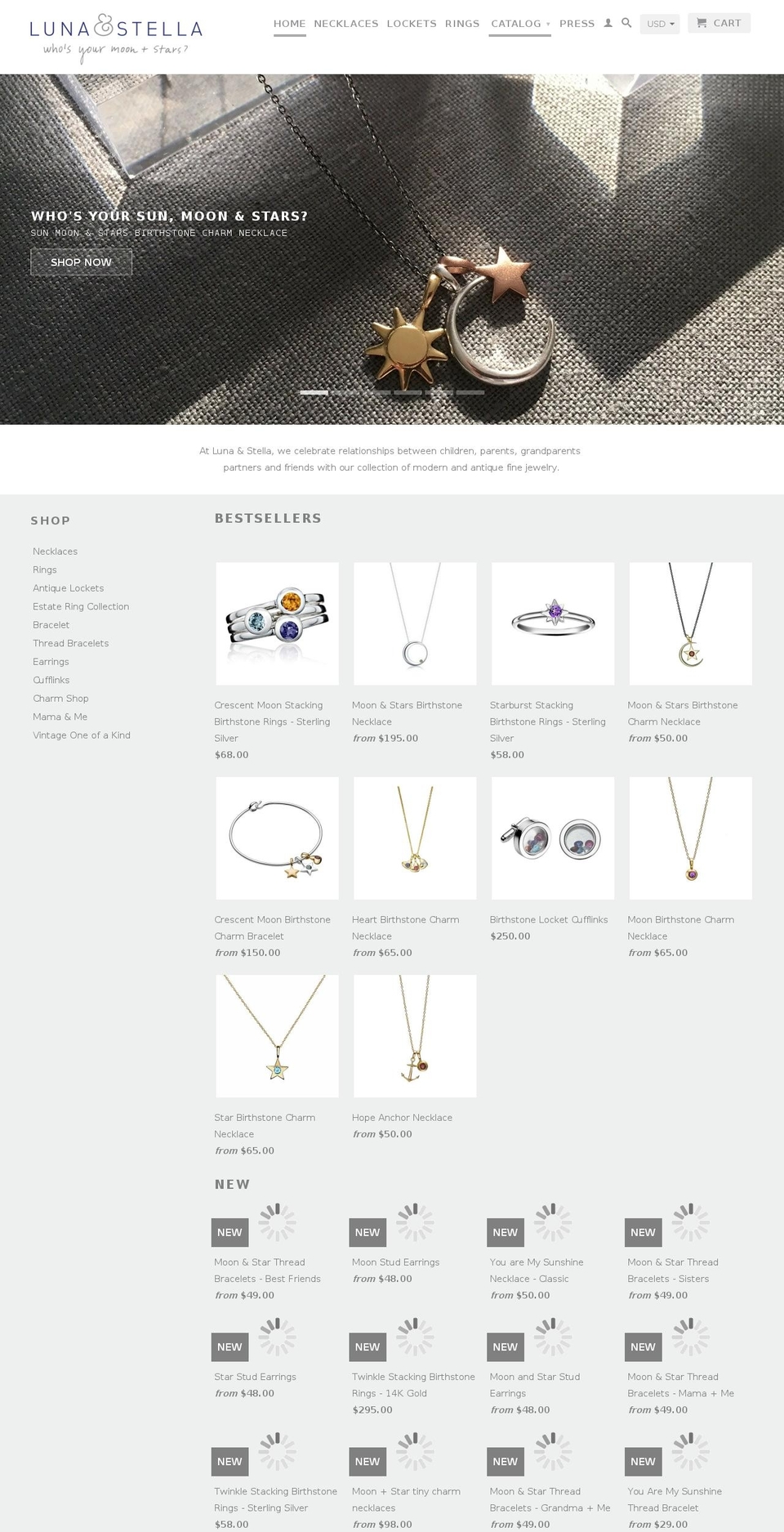 3.2 With Product Flows Shopify theme site example lunaandstella.org