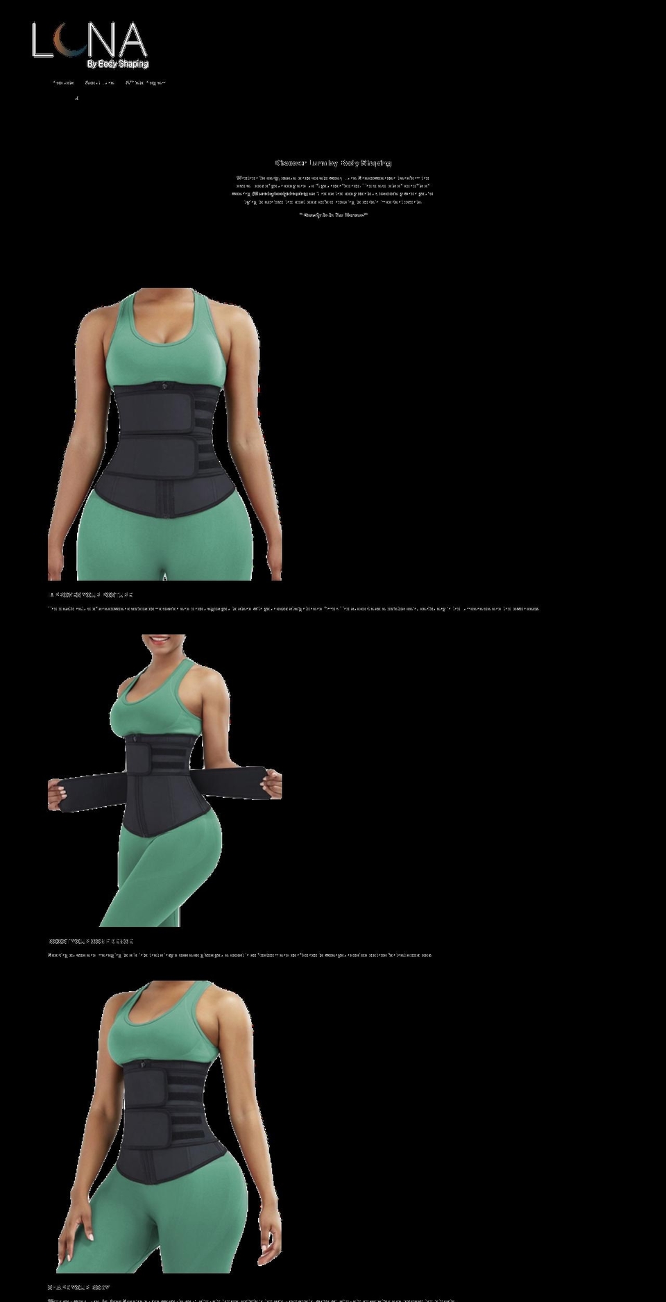 lunabybodyshaping.com shopify website screenshot
