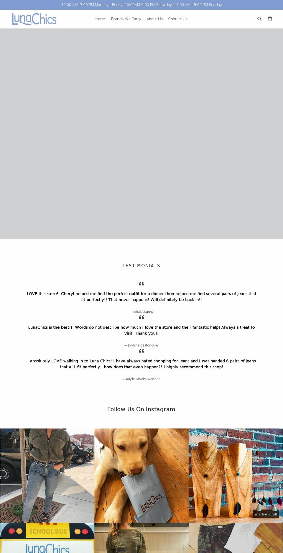 lunachics.com shopify website screenshot