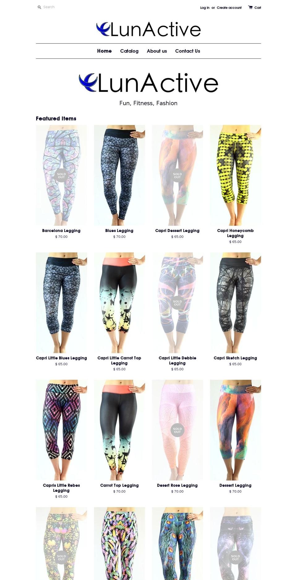 lunactivegear.com shopify website screenshot