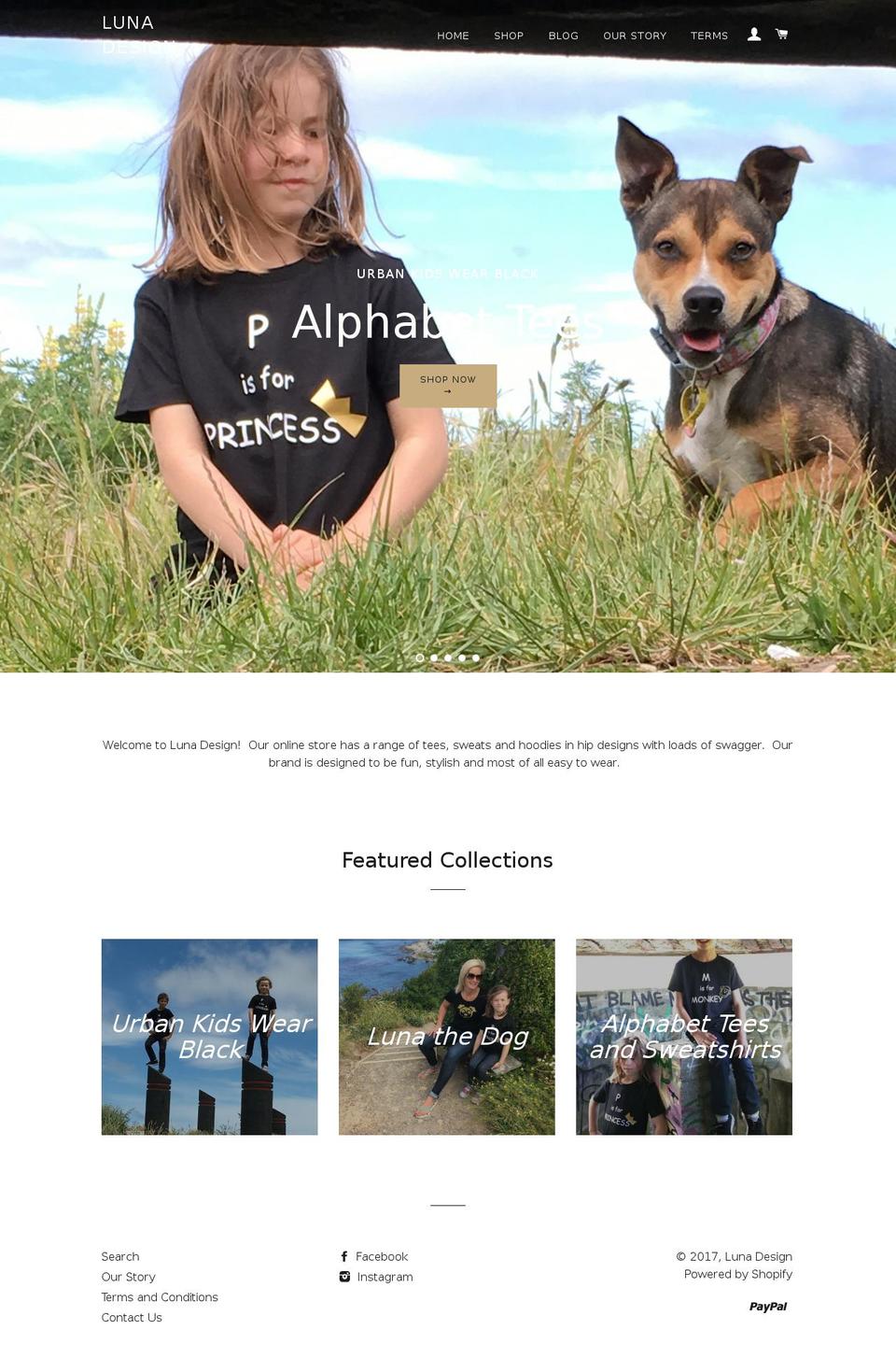 lunadesignnz.com shopify website screenshot