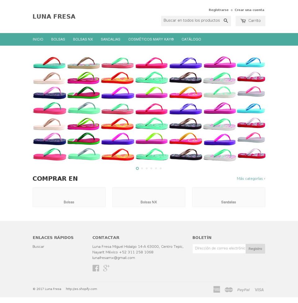 lunafresa.com shopify website screenshot