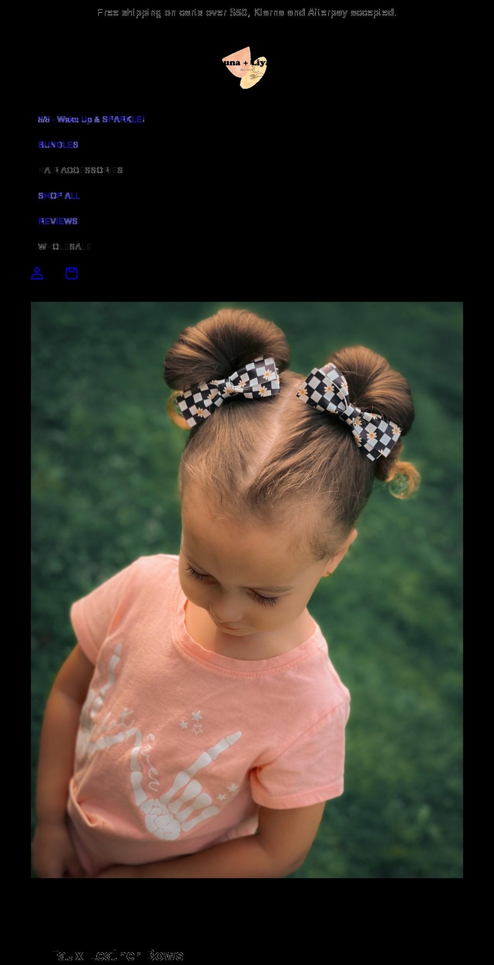 lunaliyah.com shopify website screenshot