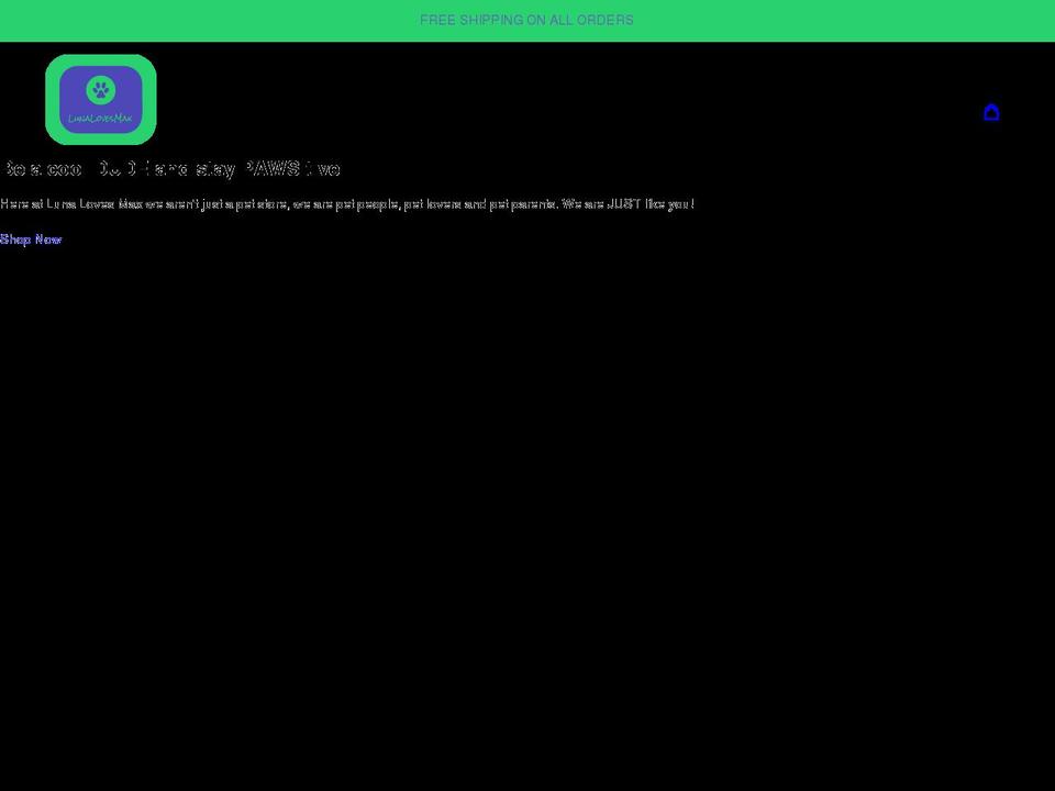 lunalovesmax.com shopify website screenshot