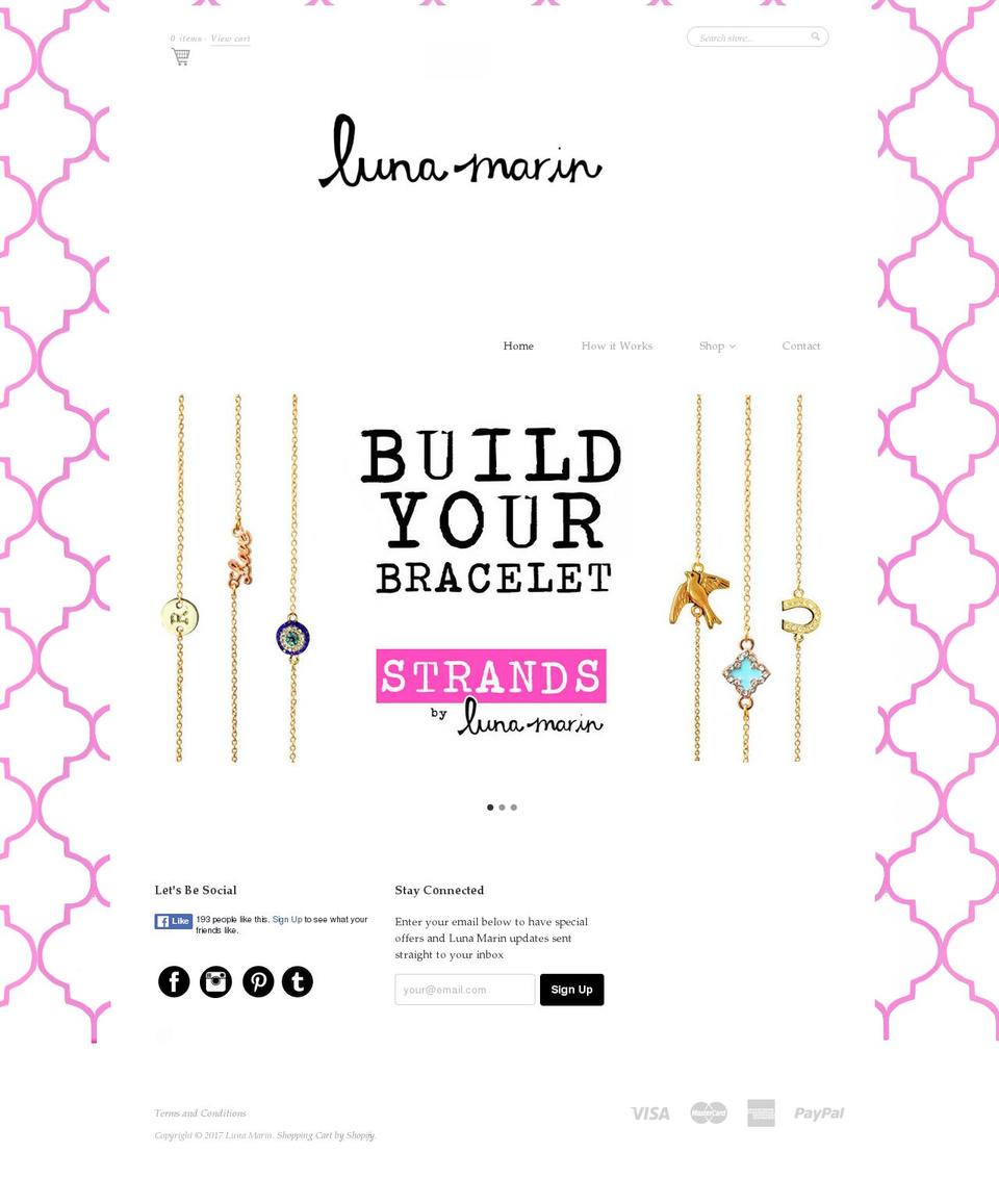 lunamarin.com shopify website screenshot