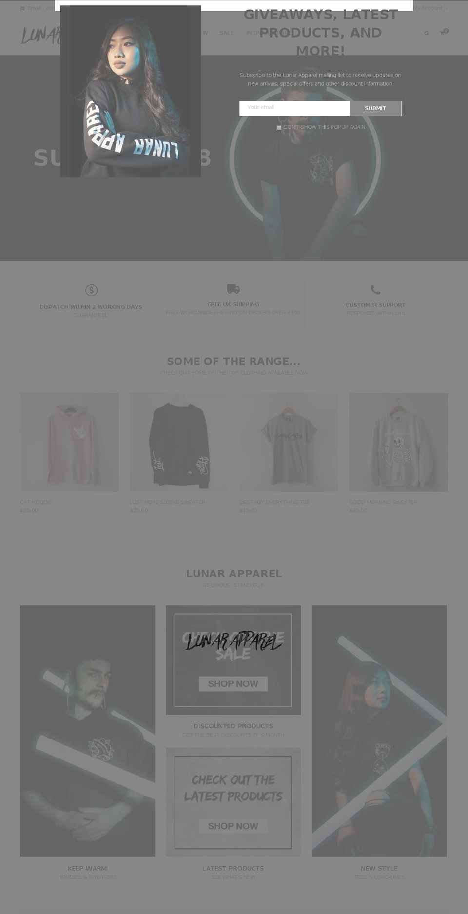 simolux-1 Shopify theme site example lunarapparel.co.uk