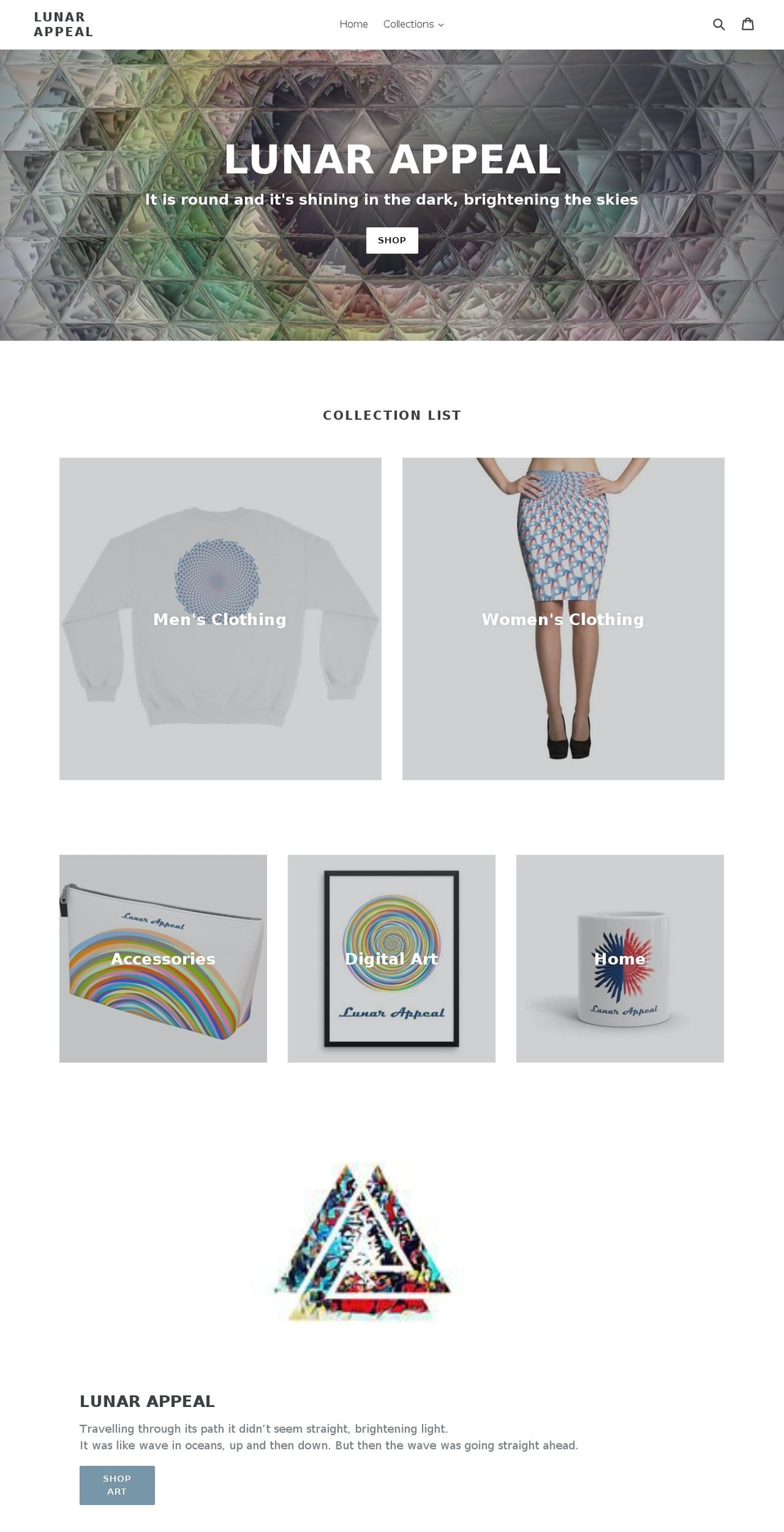 lunarappeal.com — Shopify storefront screenshot