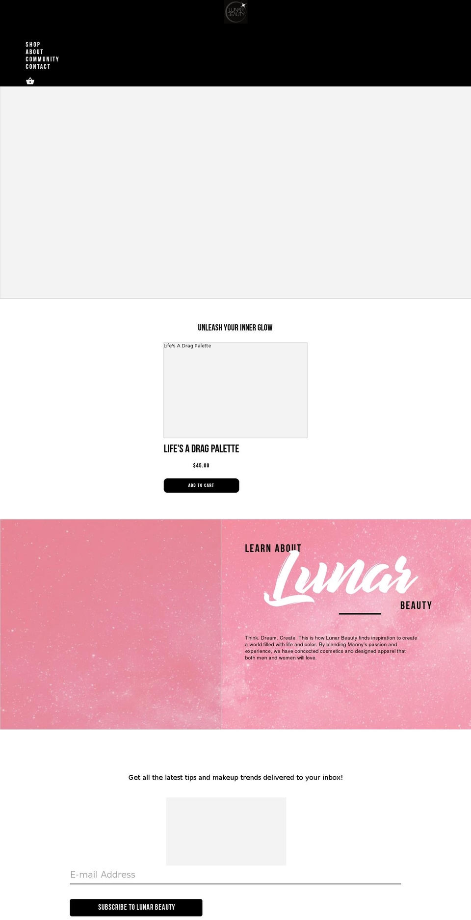 lunarbeauty.com — Shopify storefront screenshot