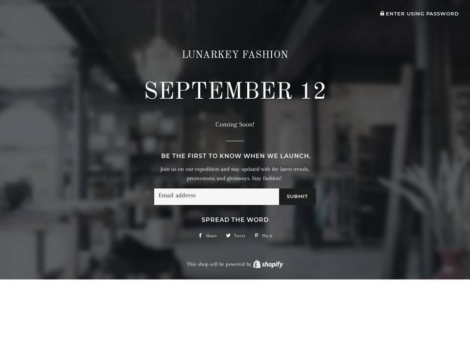lunarkeyfashion.com — Shopify storefront screenshot