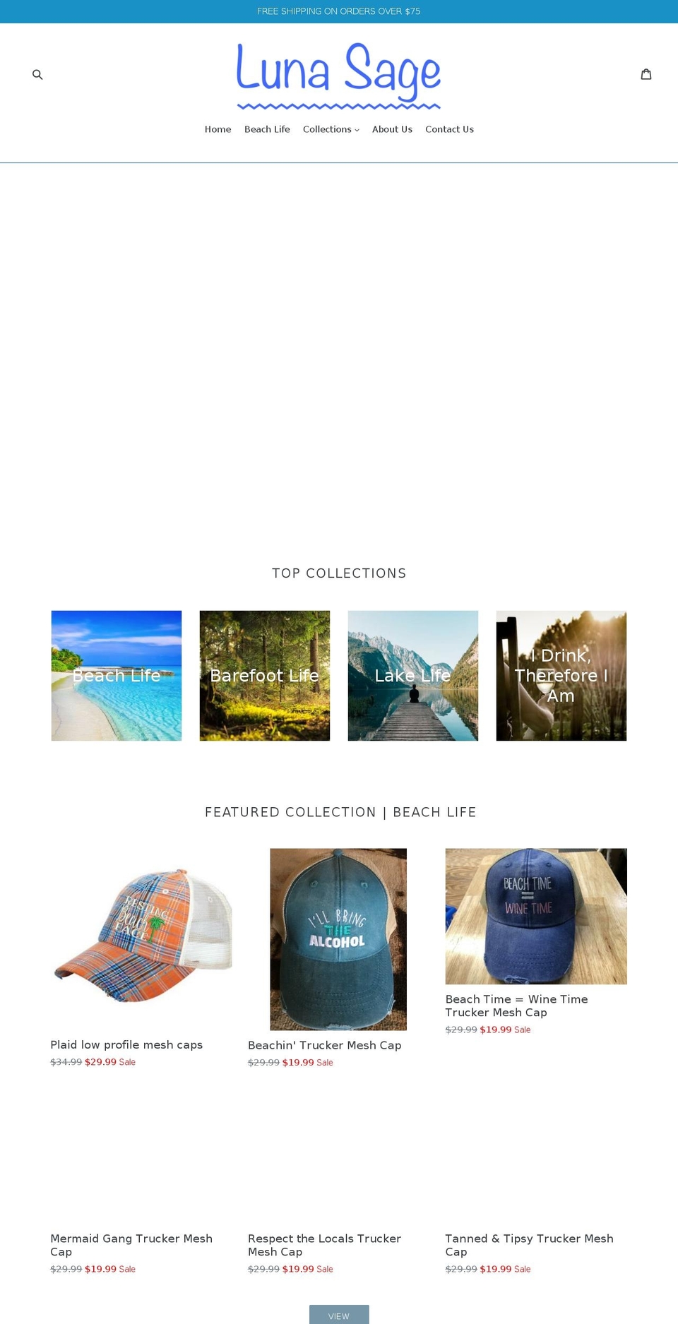 lunasage.com — Shopify storefront screenshot