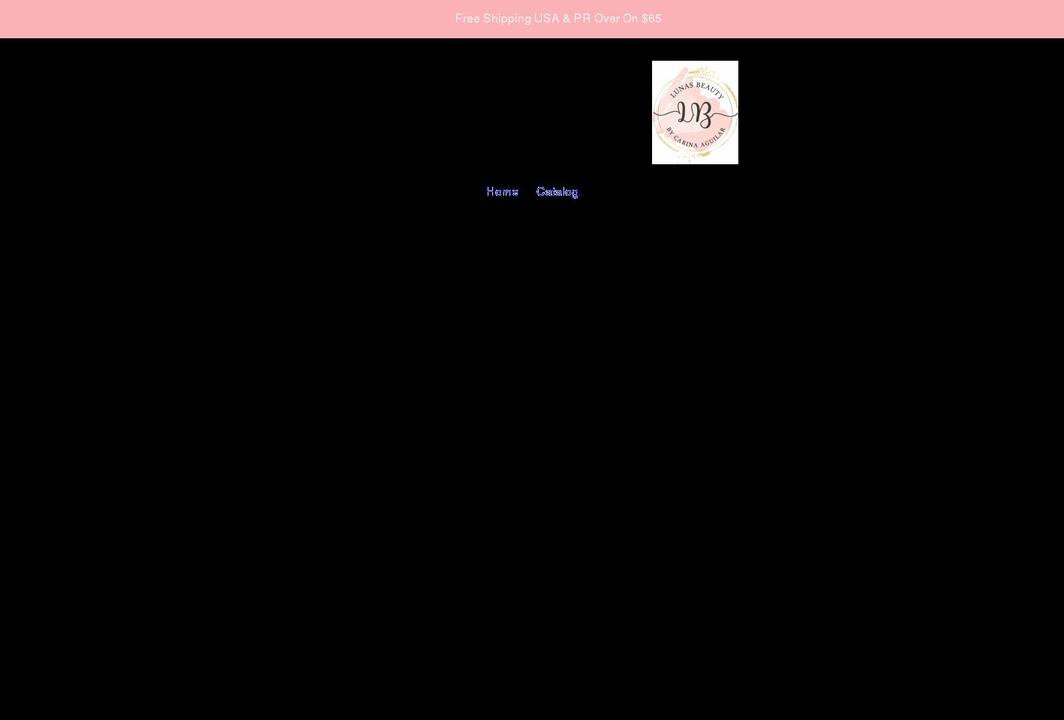 lunaslashesbycarinaaguilar.com shopify website screenshot
