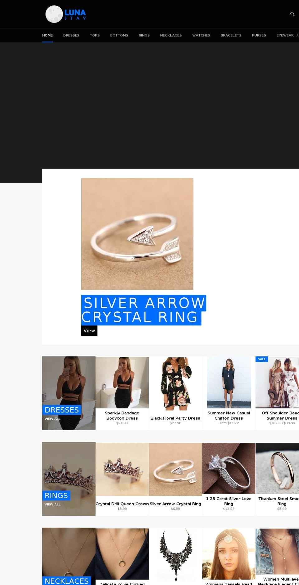 lunastay.com — Shopify storefront screenshot