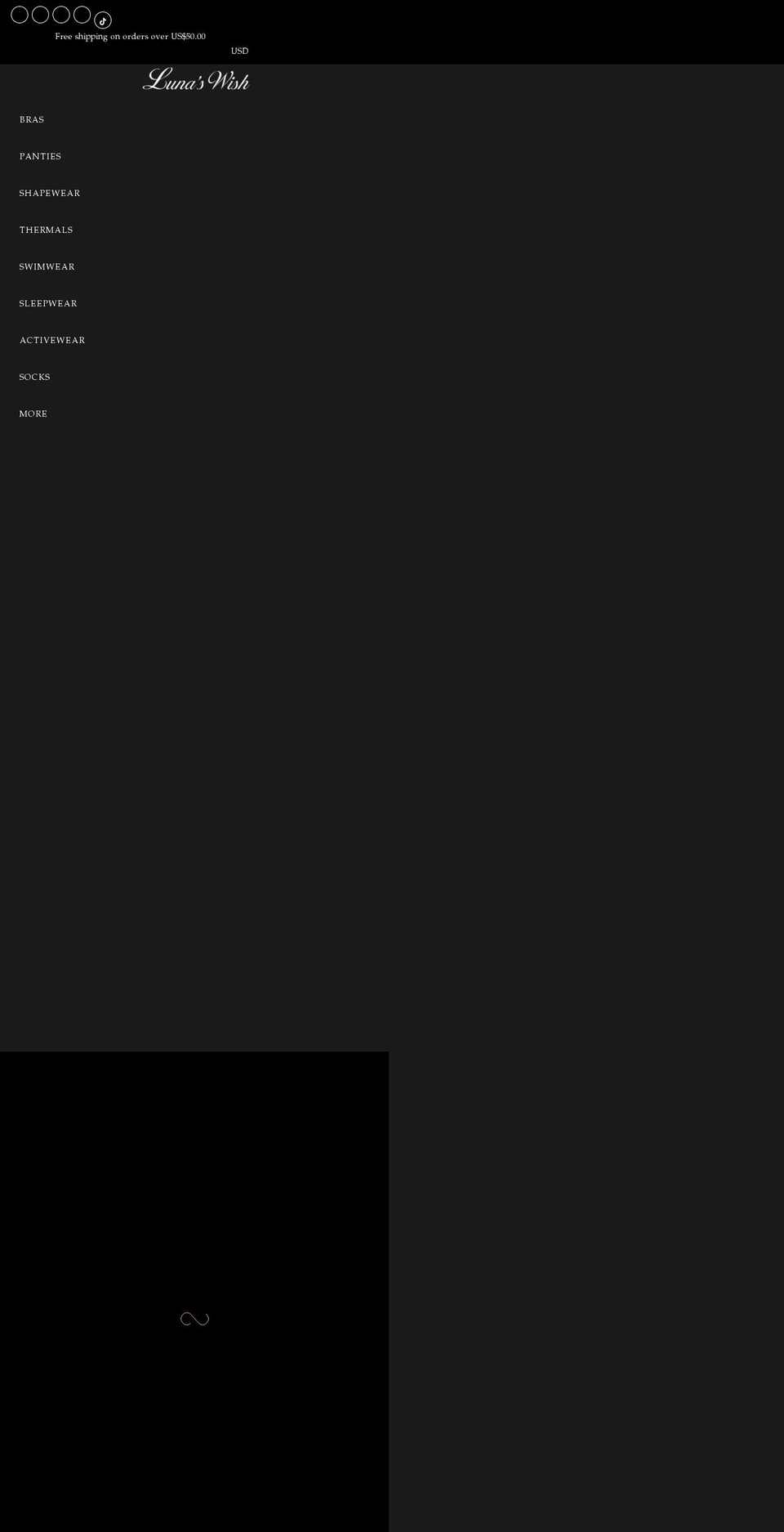 lunaswish.com shopify website screenshot
