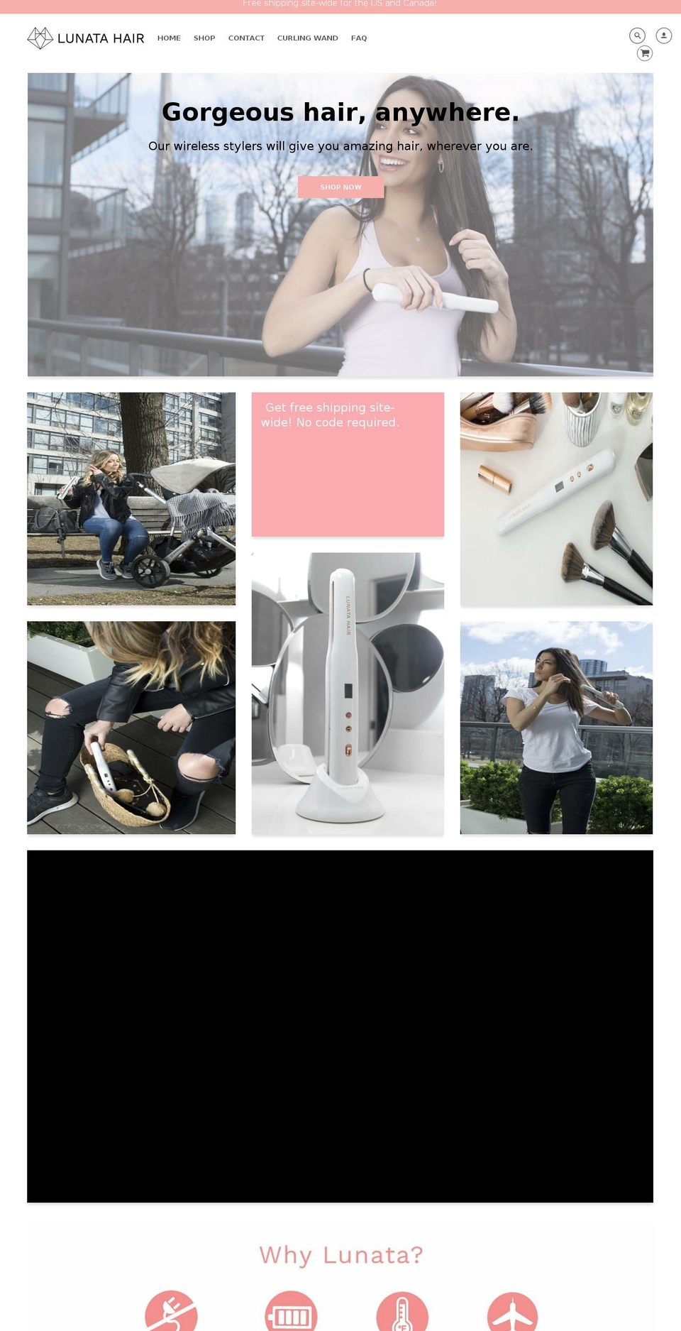 lunatahair.com — Shopify storefront screenshot