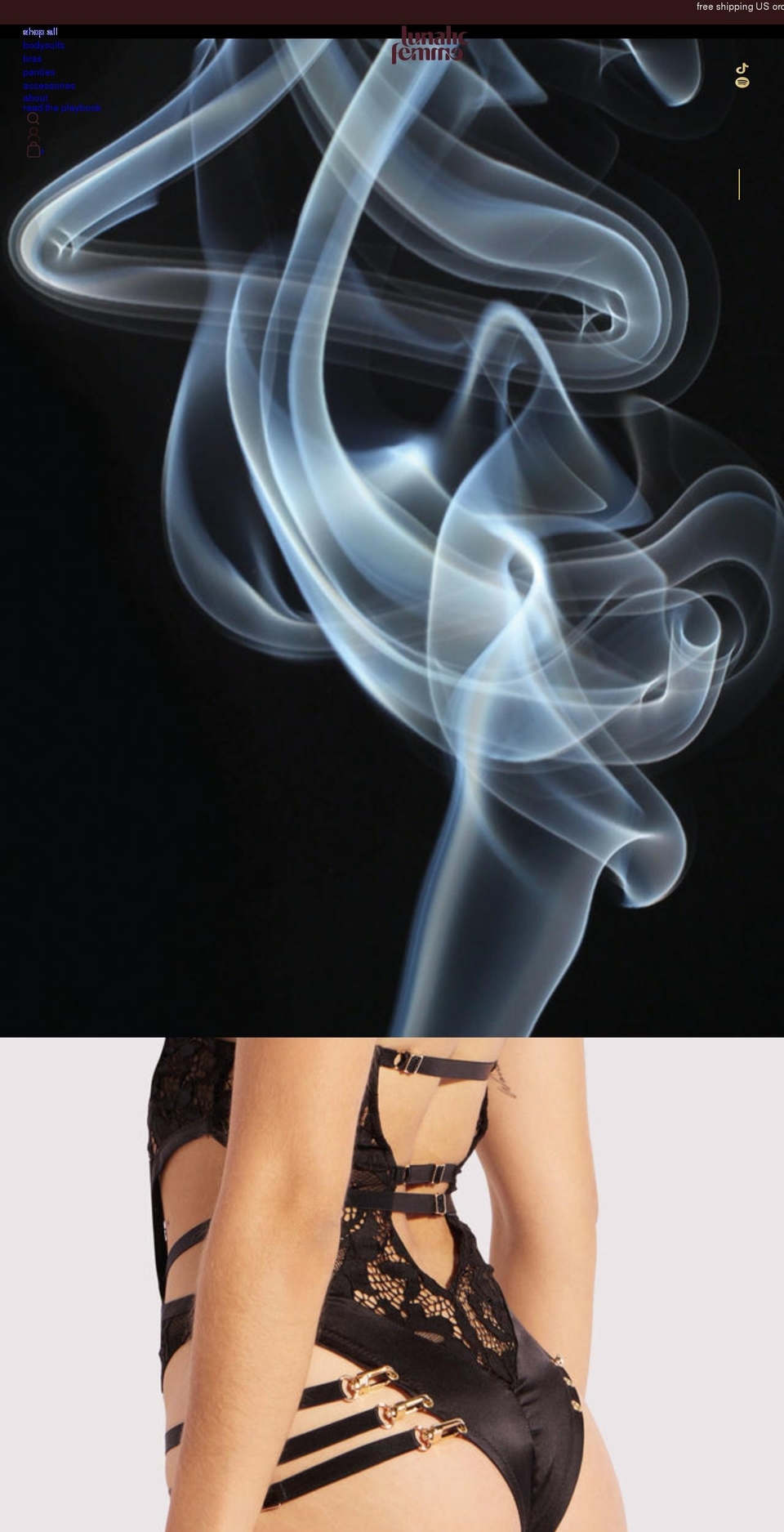 lunaticfemme.com shopify website screenshot