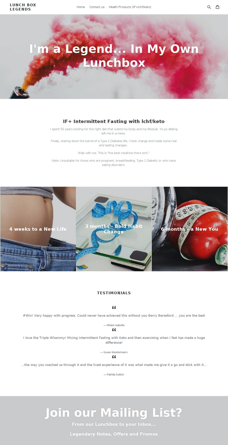 lunchboxlegend.com — Shopify storefront screenshot