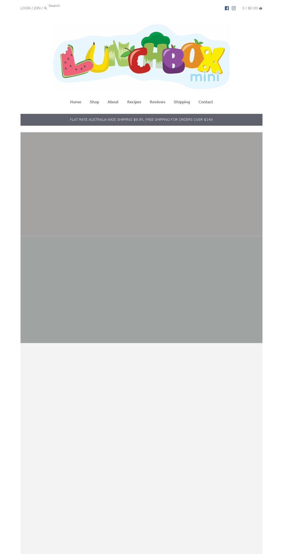 lunchboxmini.com shopify website screenshot