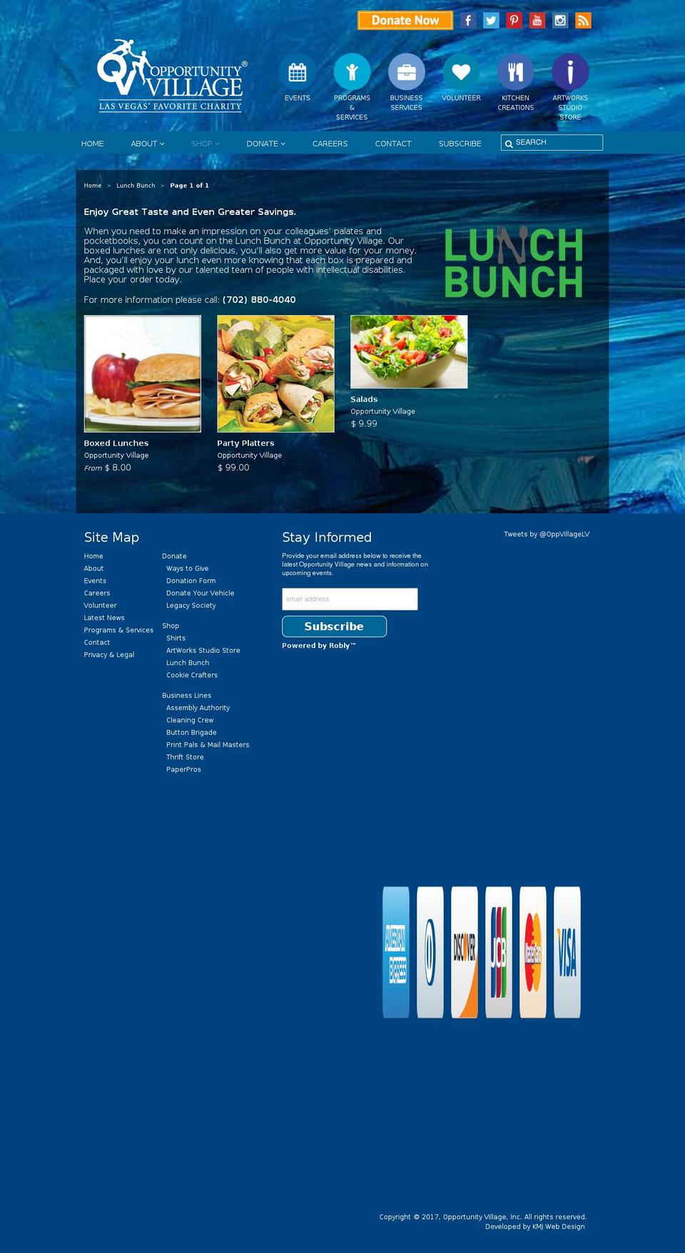 lunchbunchlv.com shopify website screenshot
