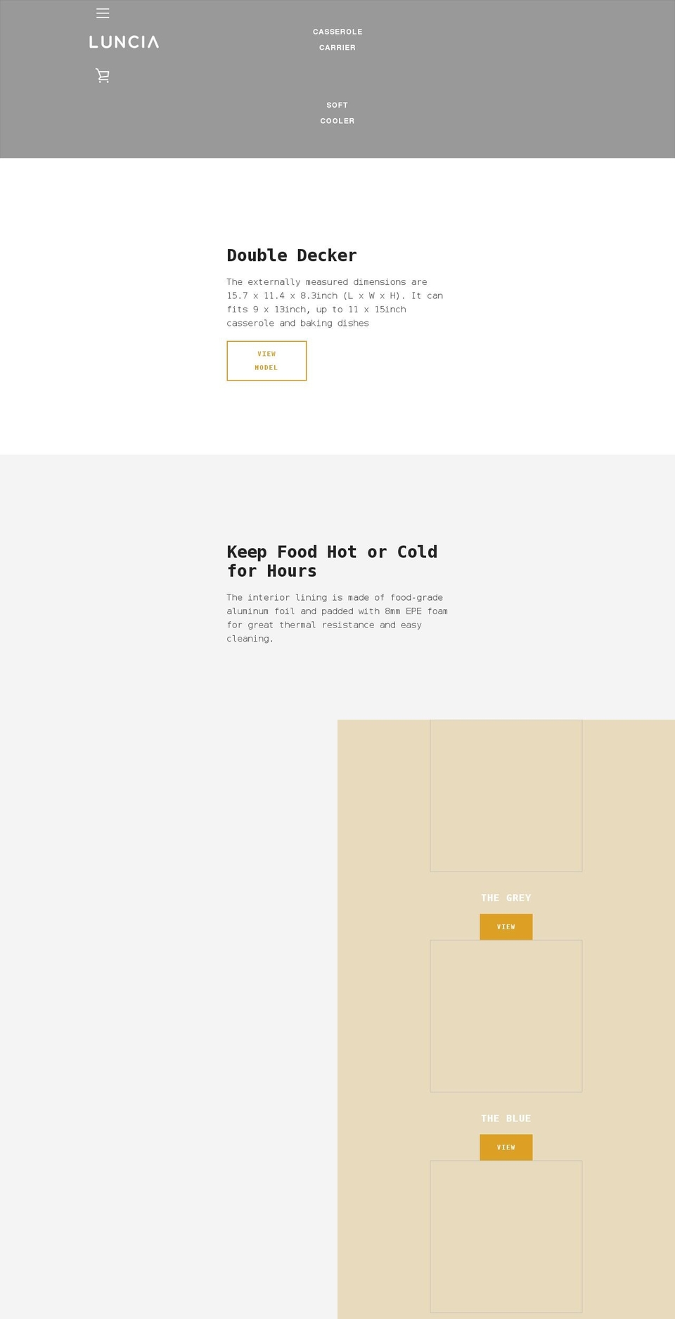 luncia.com shopify website screenshot