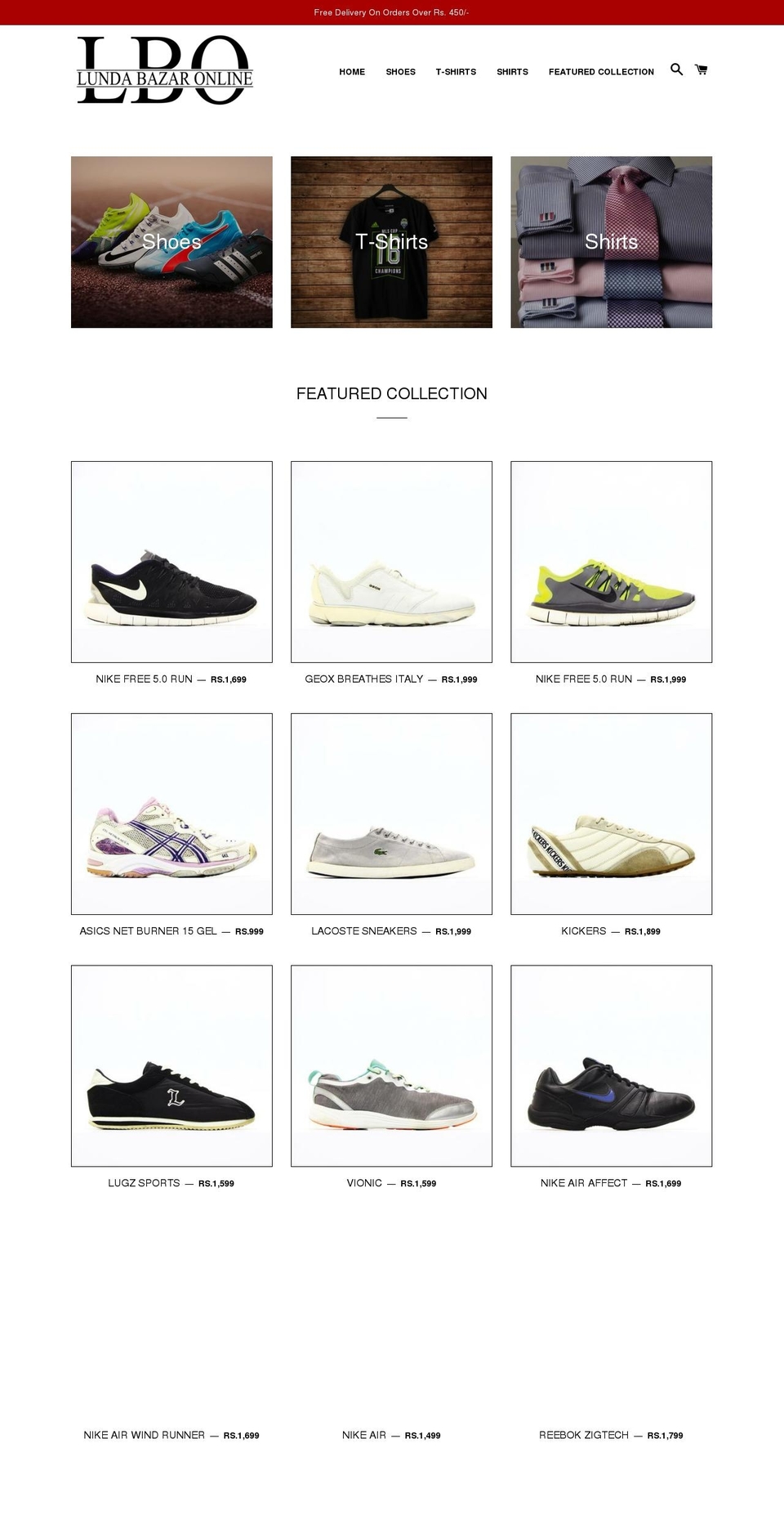 lundabazaronline.com shopify website screenshot