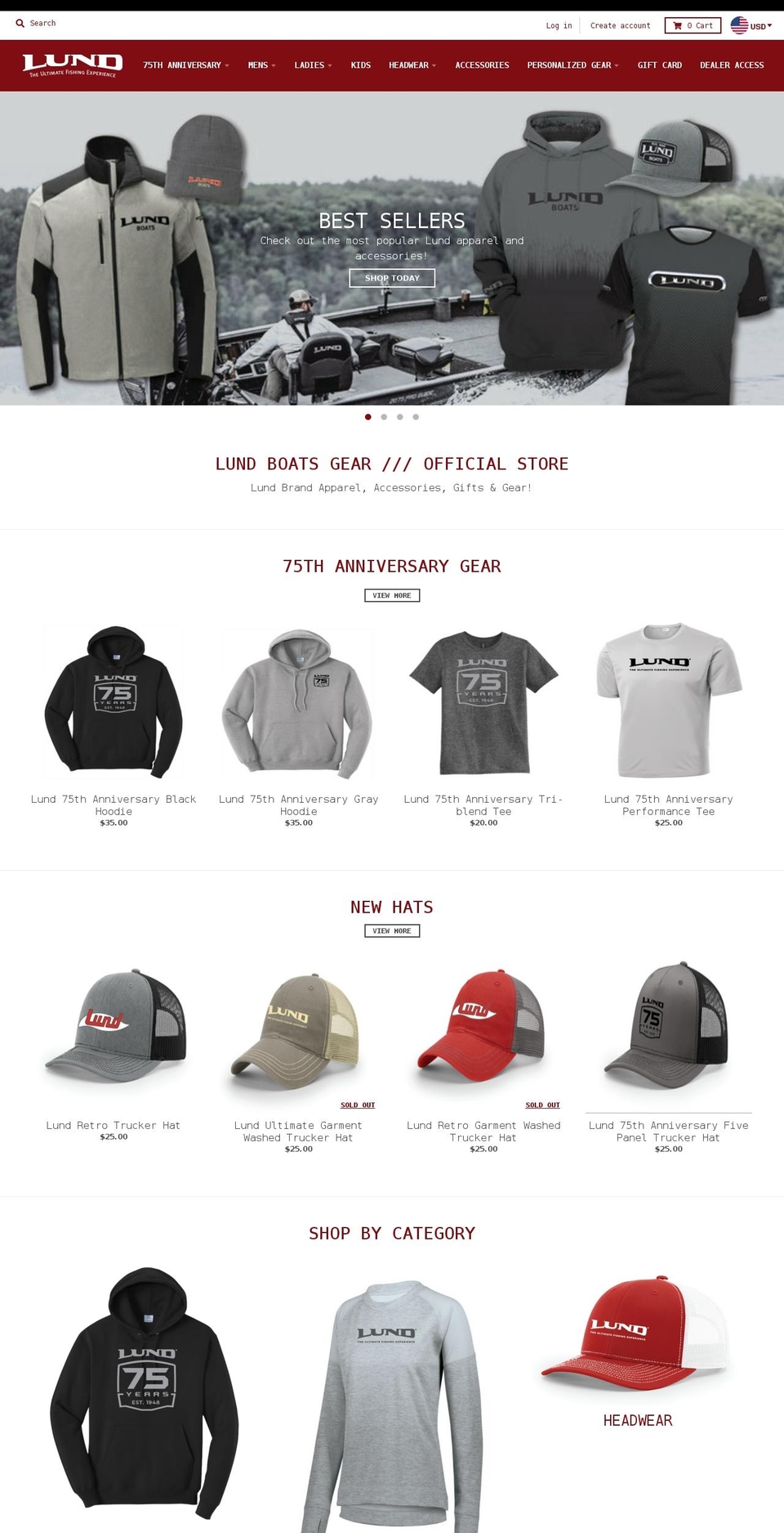 cbs--- Shopify theme site example lundboatsgear.com