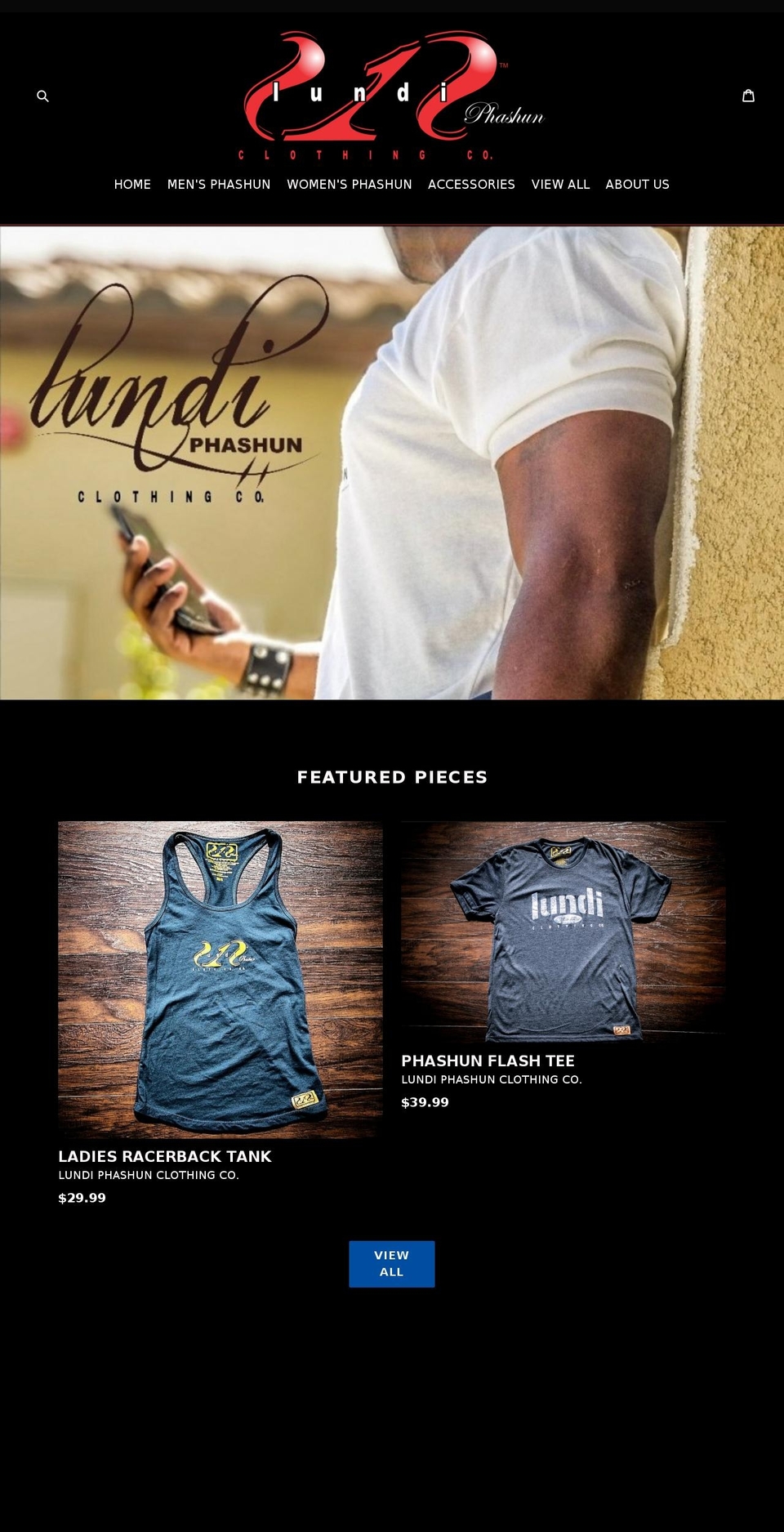 lundiclothing.com — Shopify storefront screenshot