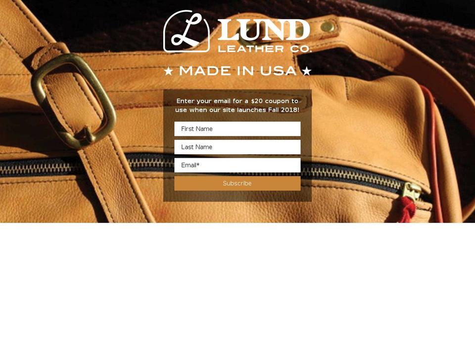 lundleather.com shopify website screenshot