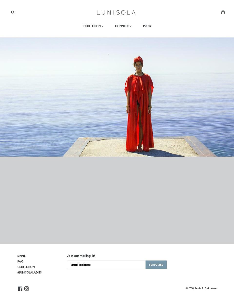 lunisola.com — Shopify storefront screenshot