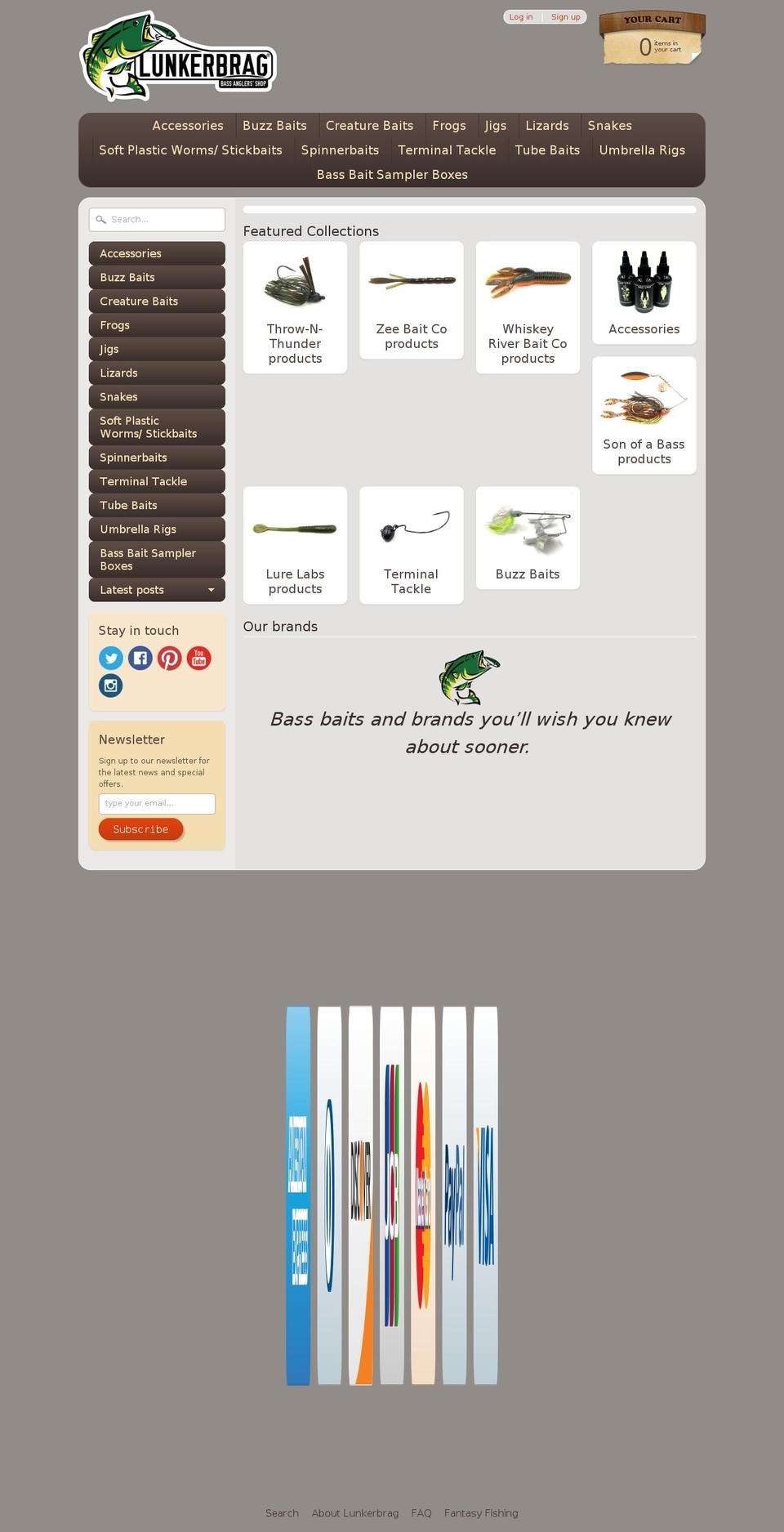 lunkerbrag.com shopify website screenshot