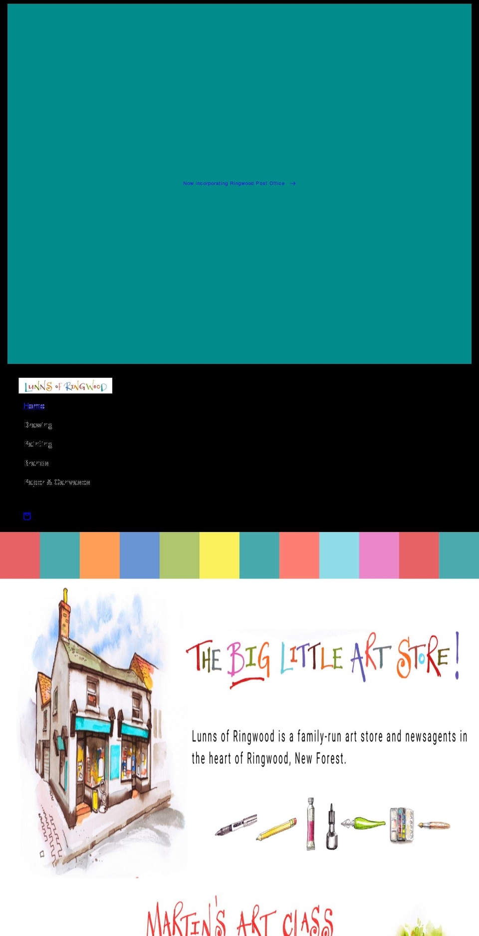 lunnsartstore.co.uk shopify website screenshot