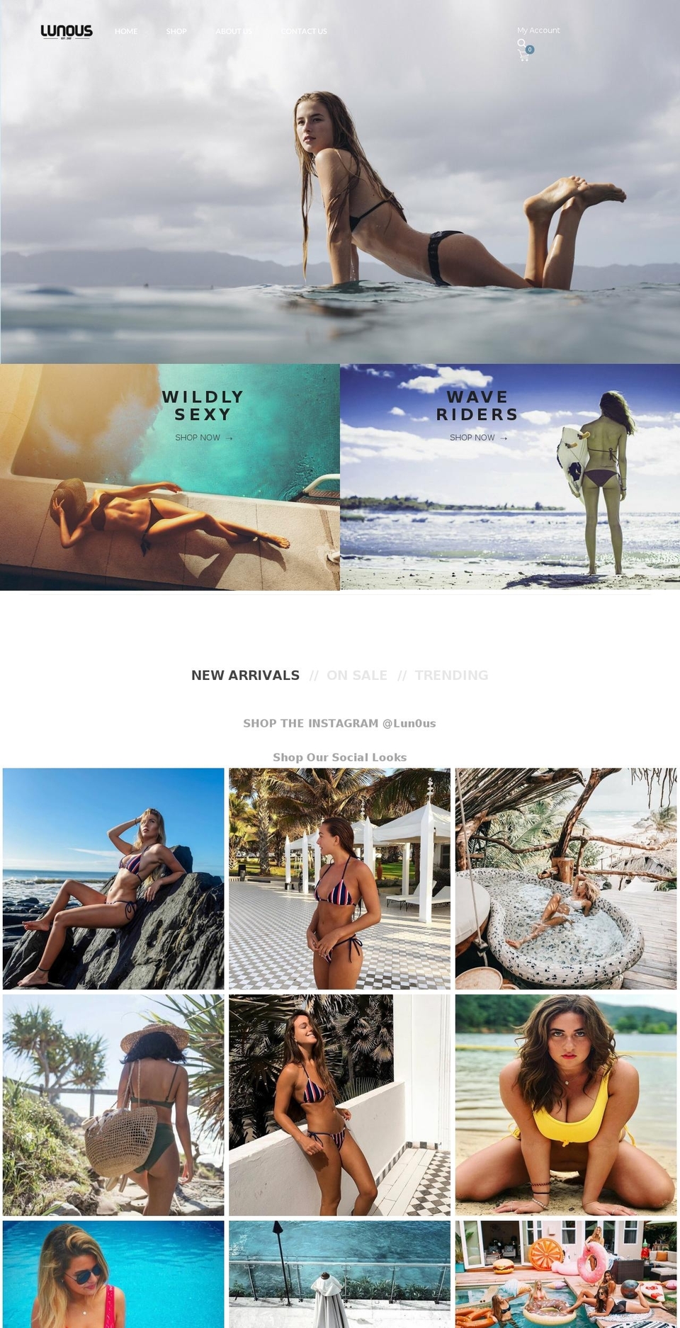 lunous.com — Shopify storefront screenshot
