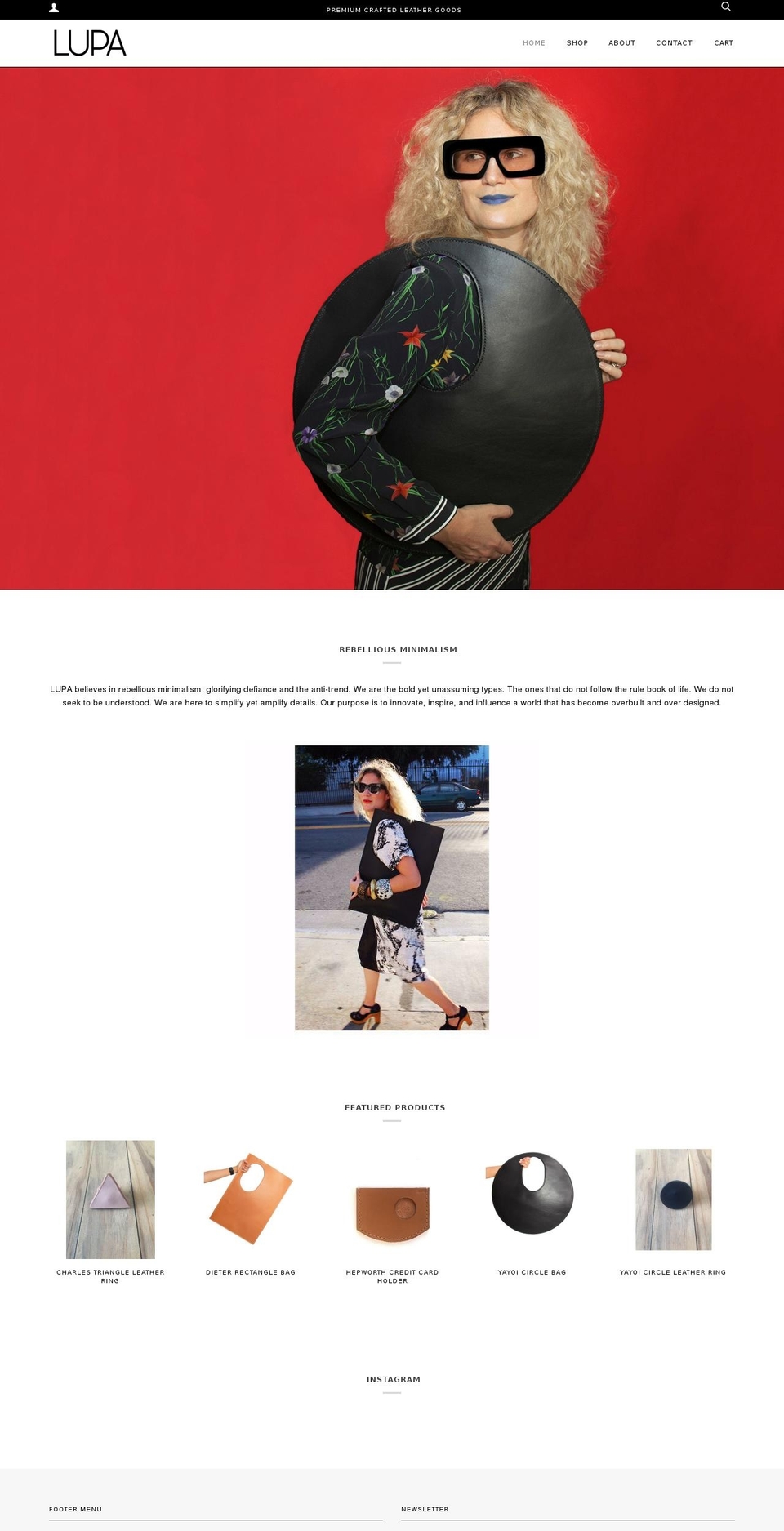 lupabags.com shopify website screenshot