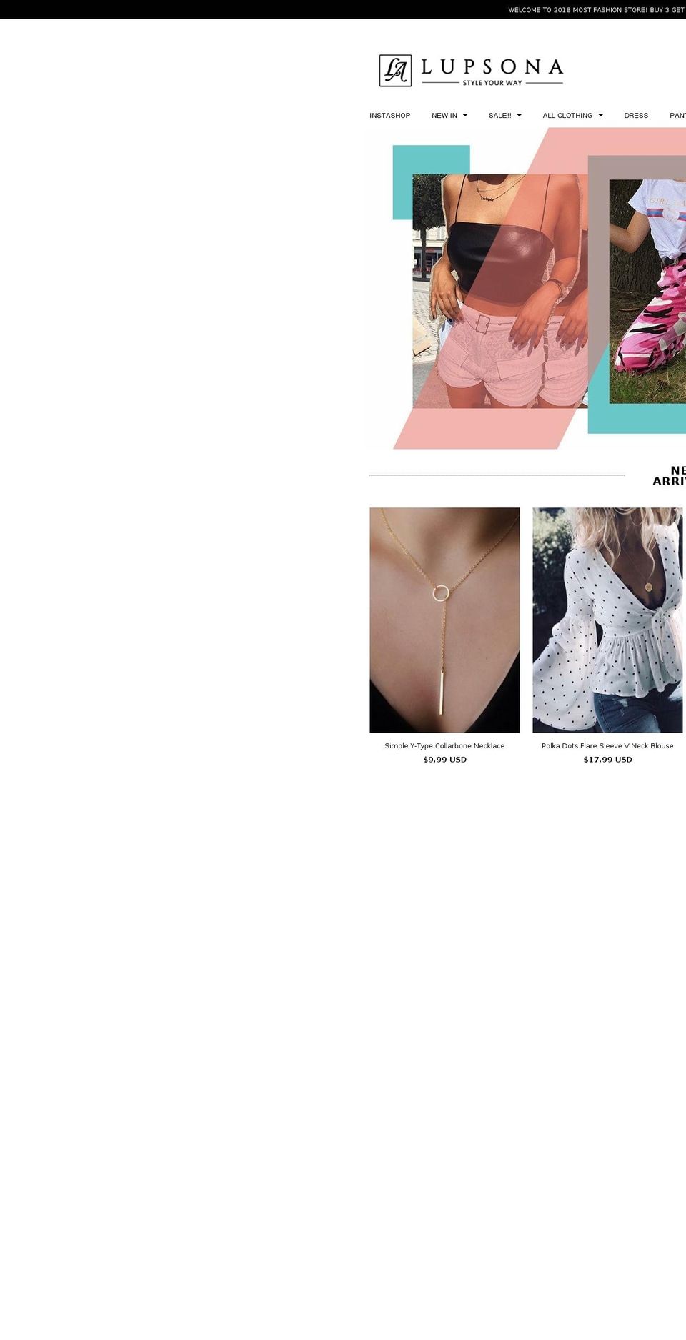 lupsona.com — Shopify storefront screenshot