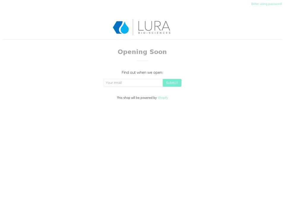 lurabio-sciences.com shopify website screenshot