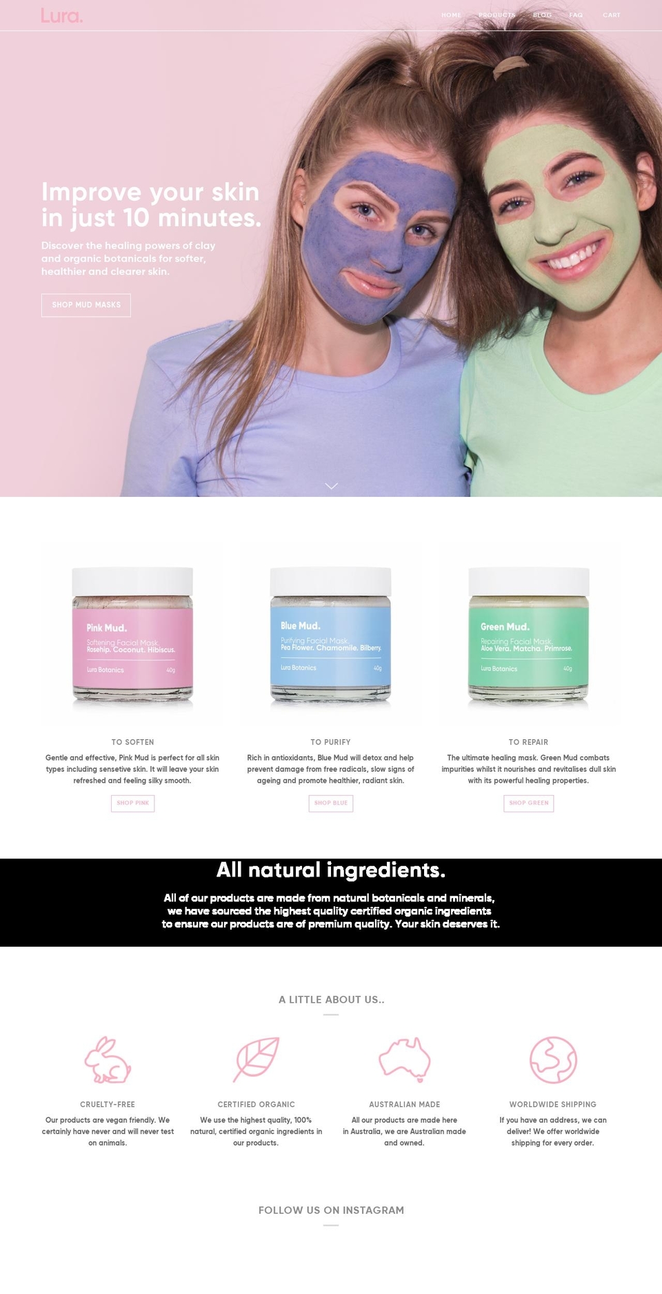 lurabotanics.com — Shopify storefront screenshot