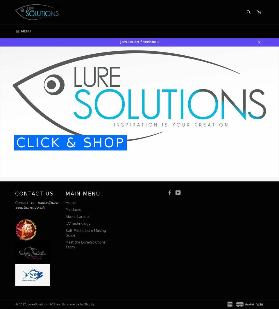 lure-solutions.co.uk shopify website screenshot