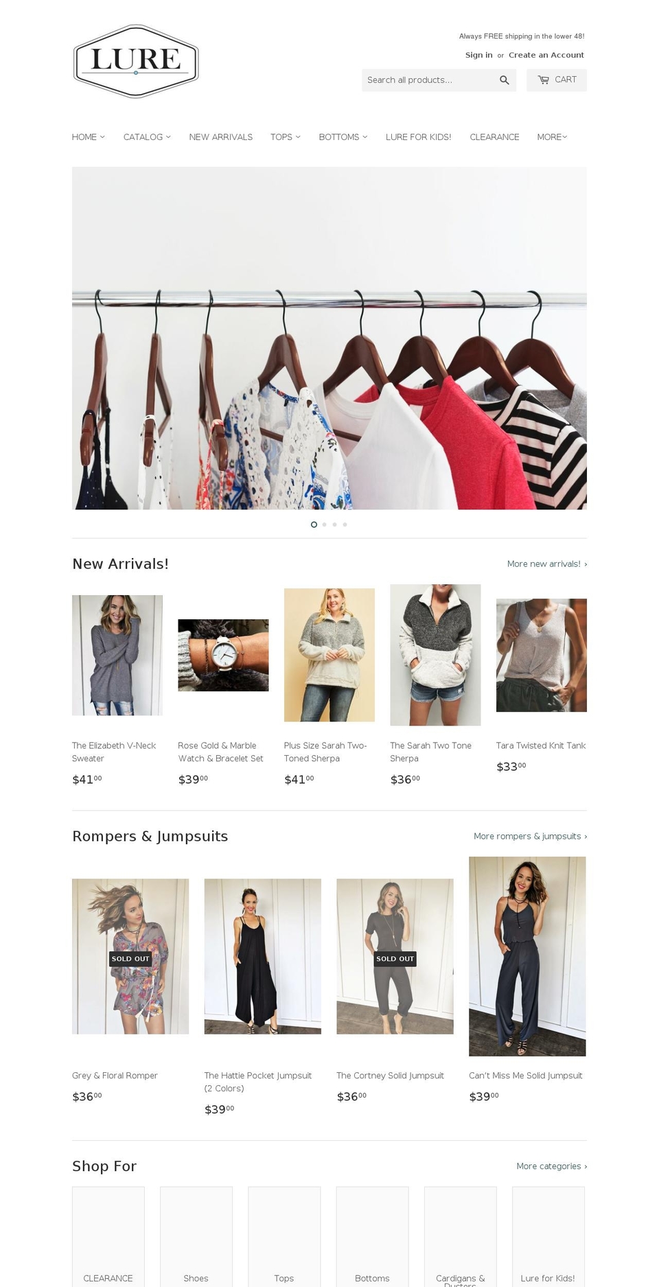 HOTMESS CONSULTING -  - Shopify theme site example lureboutiqueclothing.com