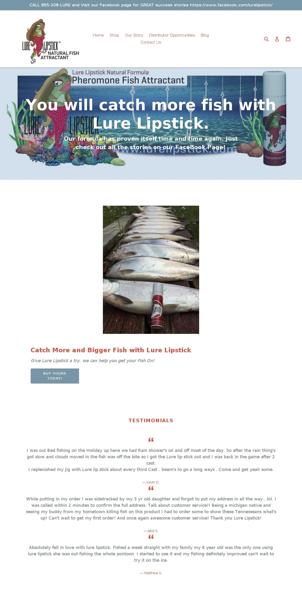 lurelipstick.com — Shopify storefront screenshot