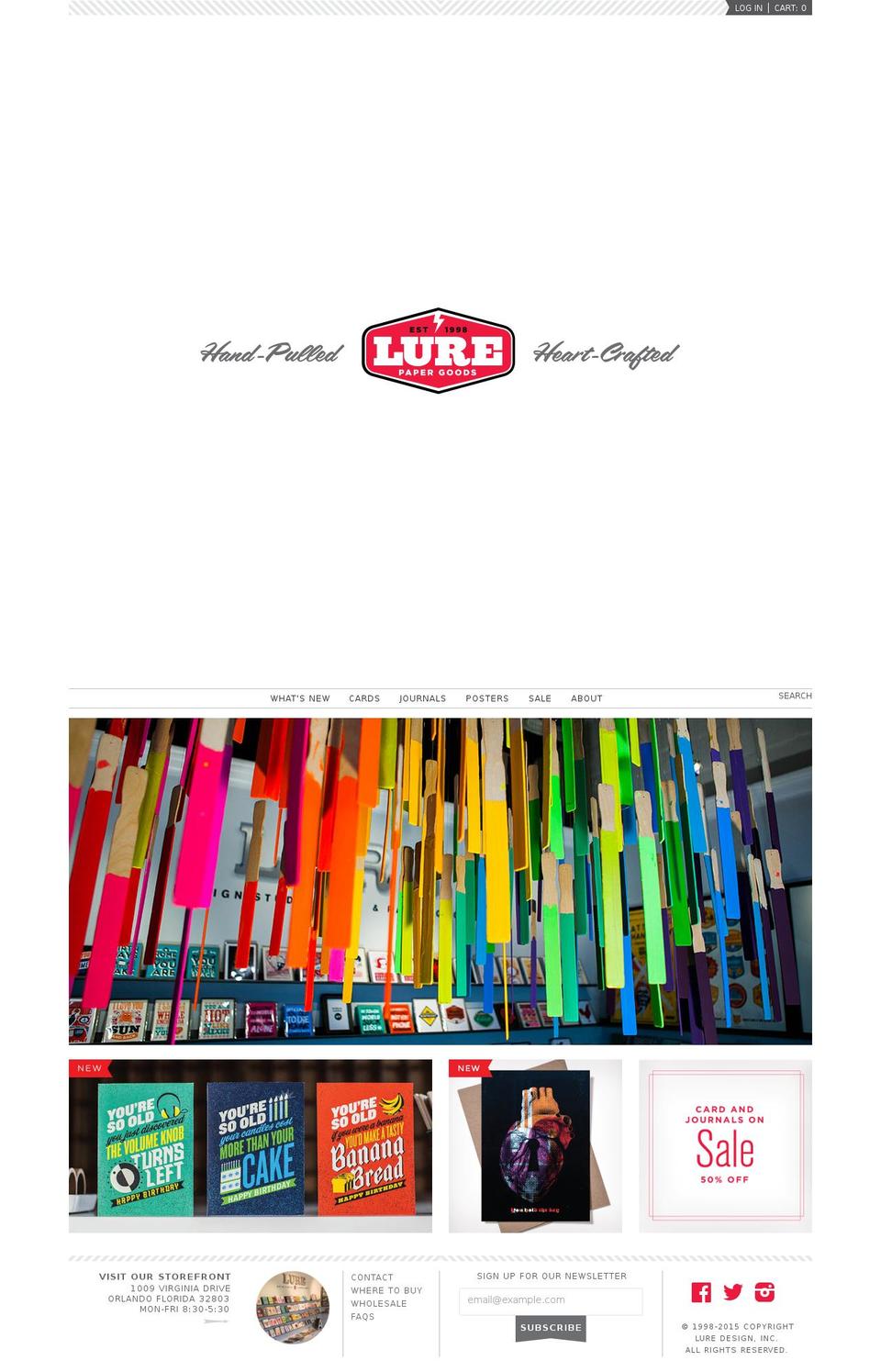 lurepapergoods.com shopify website screenshot