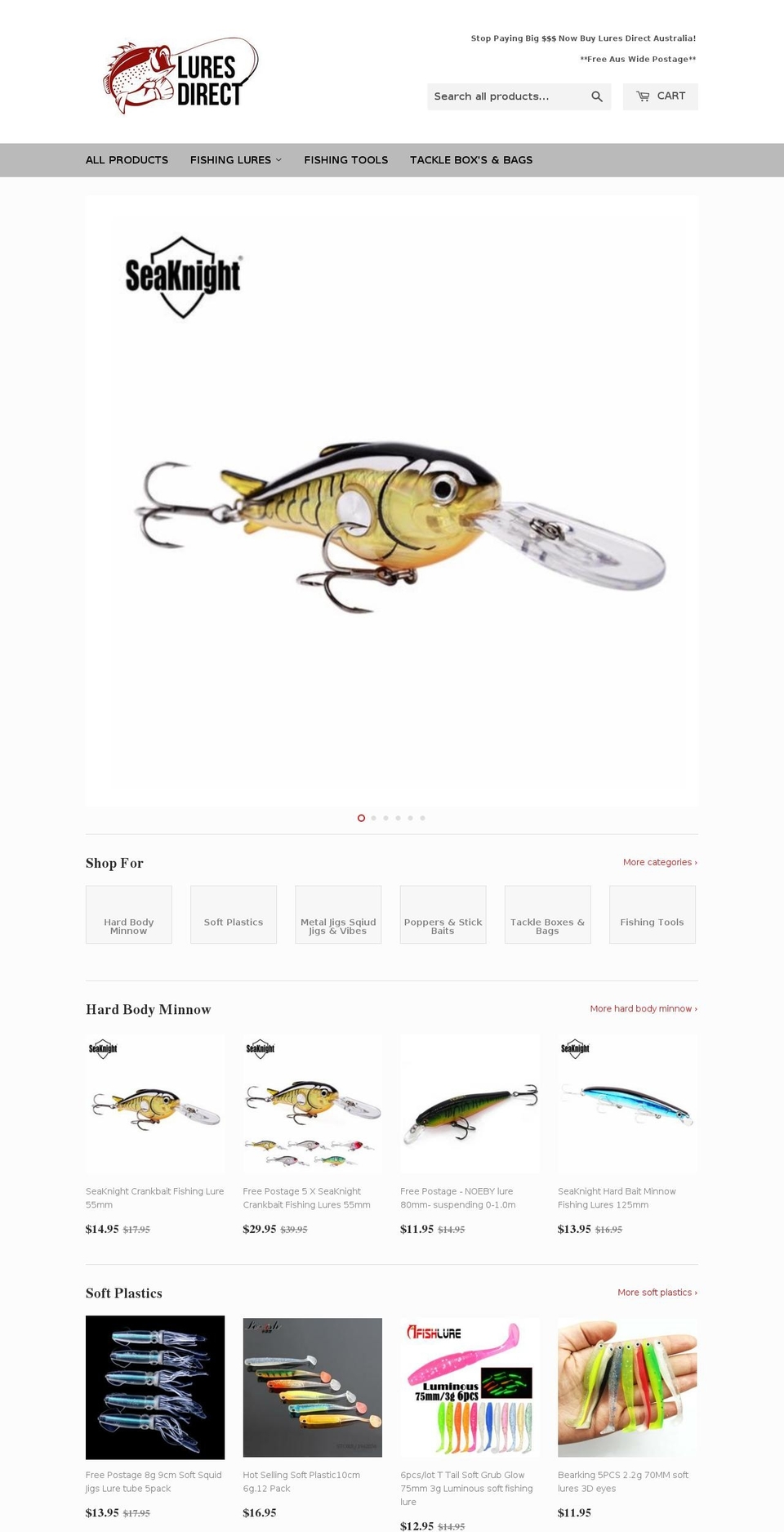 luresdirectaustralia.com — Shopify storefront screenshot