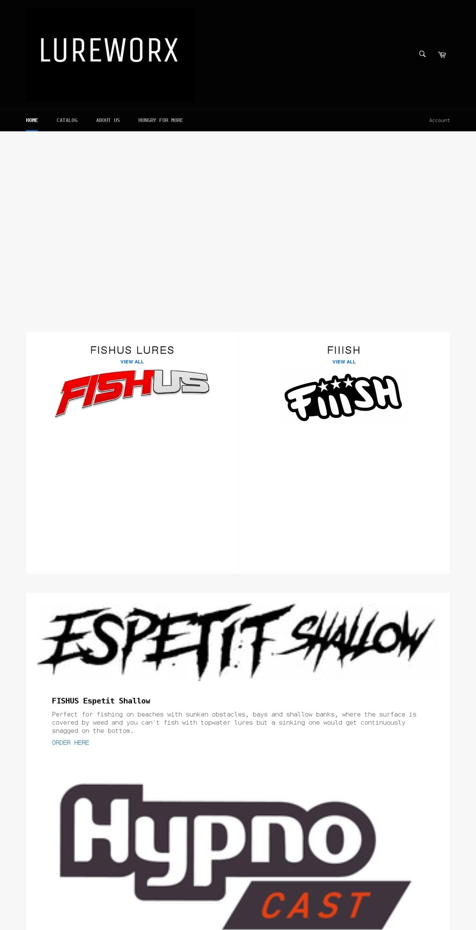 lureworx.co.uk shopify website screenshot