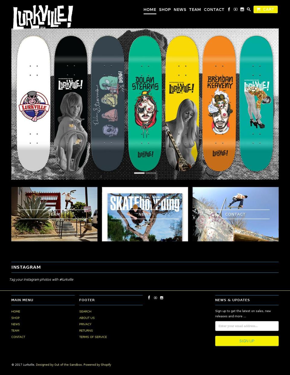lurkville.com shopify website screenshot