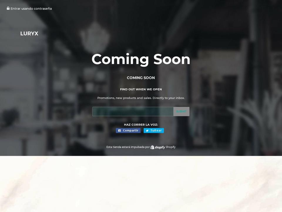 luryx.com — Shopify storefront screenshot