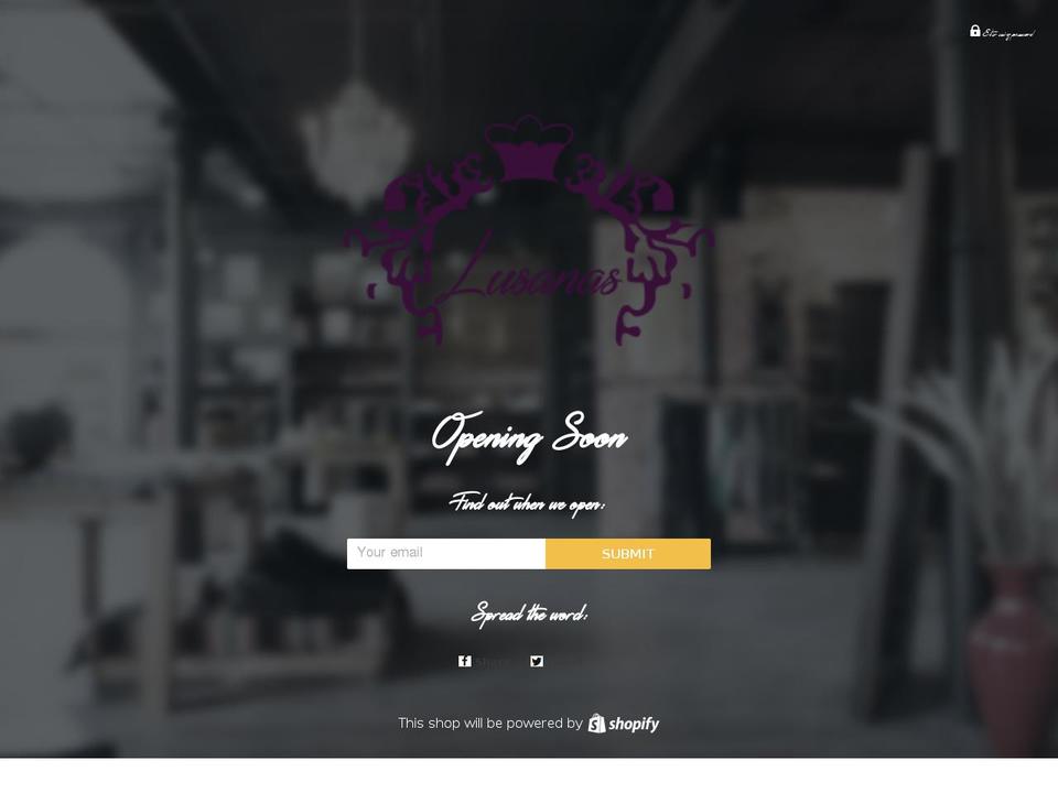 lusanas.com shopify website screenshot