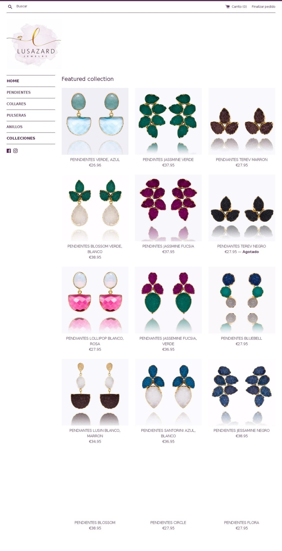 lusazard.com — Shopify storefront screenshot