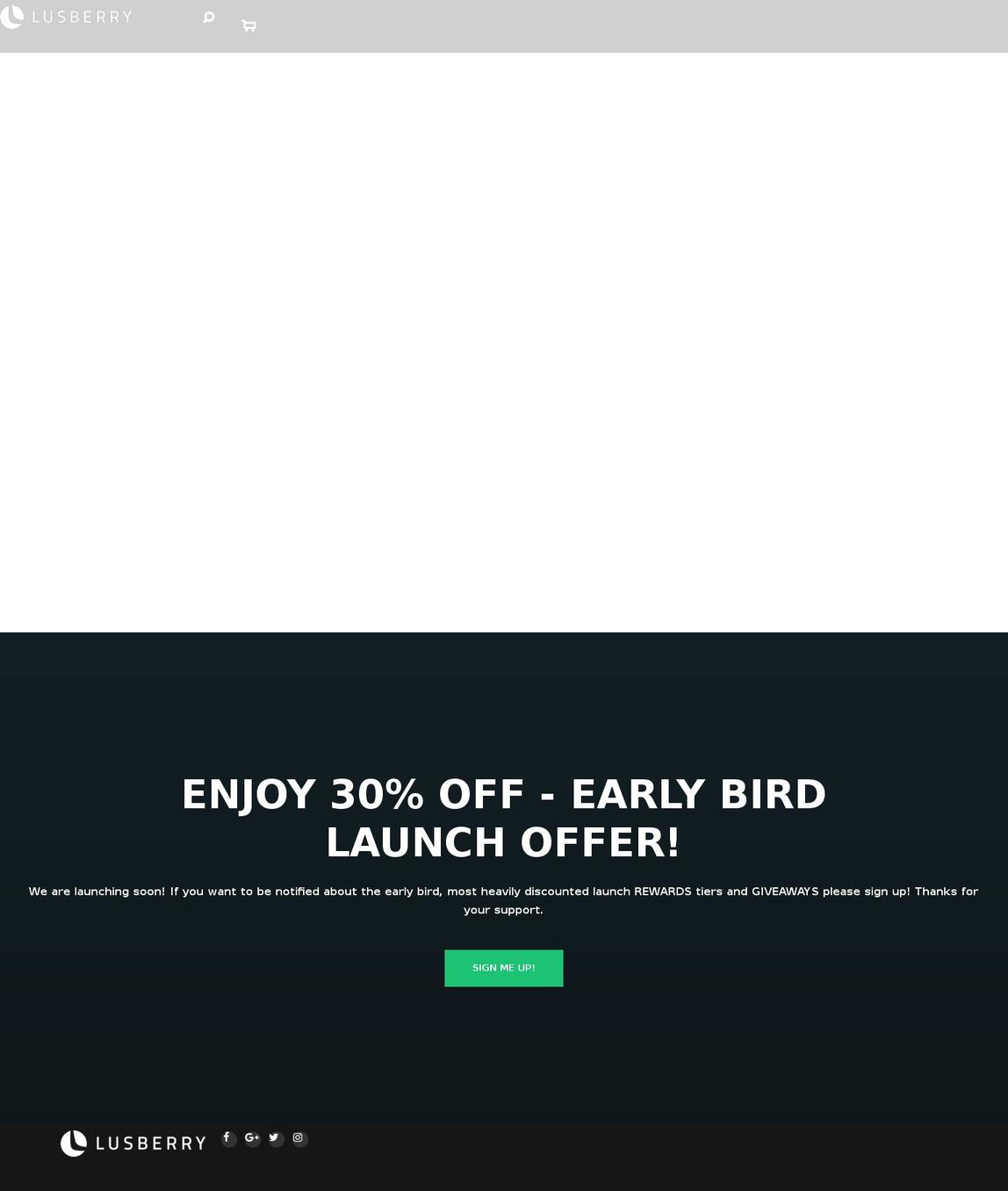 lusberry.com.au shopify website screenshot
