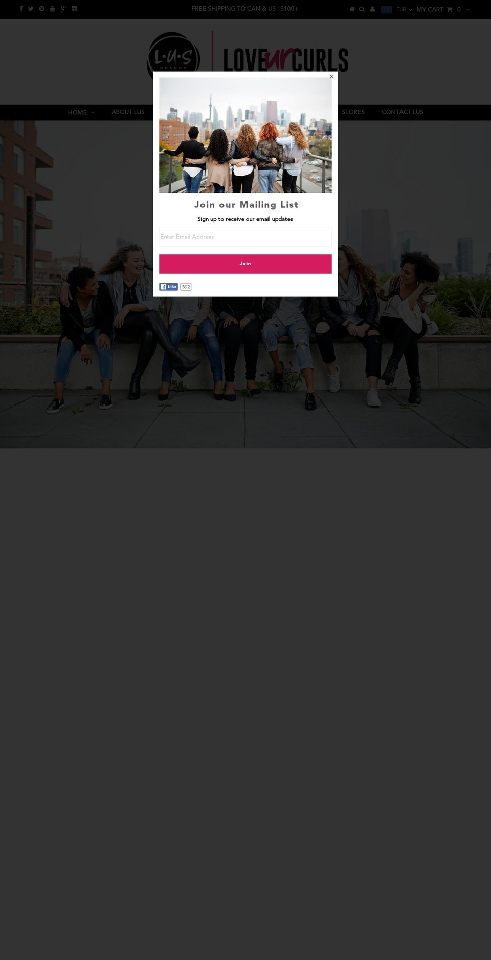 lusbrands.com shopify website screenshot