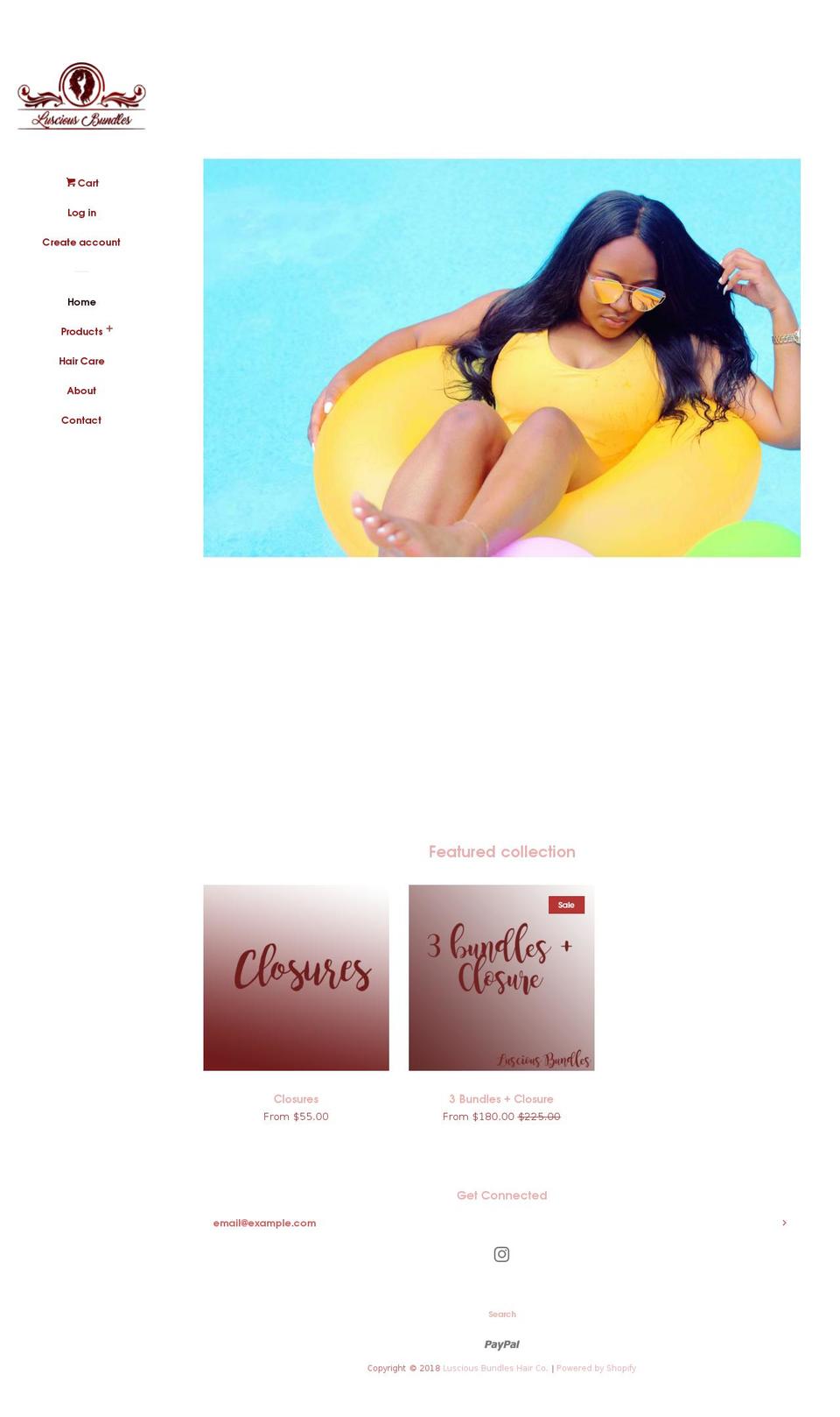 lusciousbundleshair.com — Shopify storefront screenshot